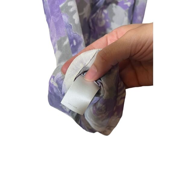 Halogen Sleeveless Silk Purple‎ Floral Blouse Size M - Picture 6 of 6
